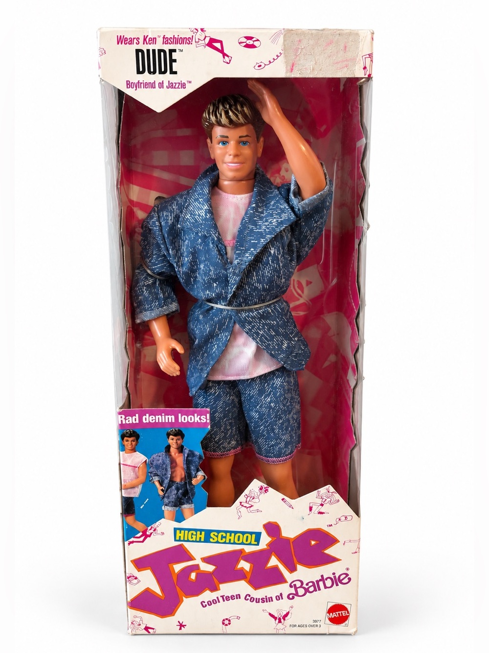 1988 Mattel High School Jazzie Dude Doll #3637 Boyfriend of Jazzie NIB Vintage